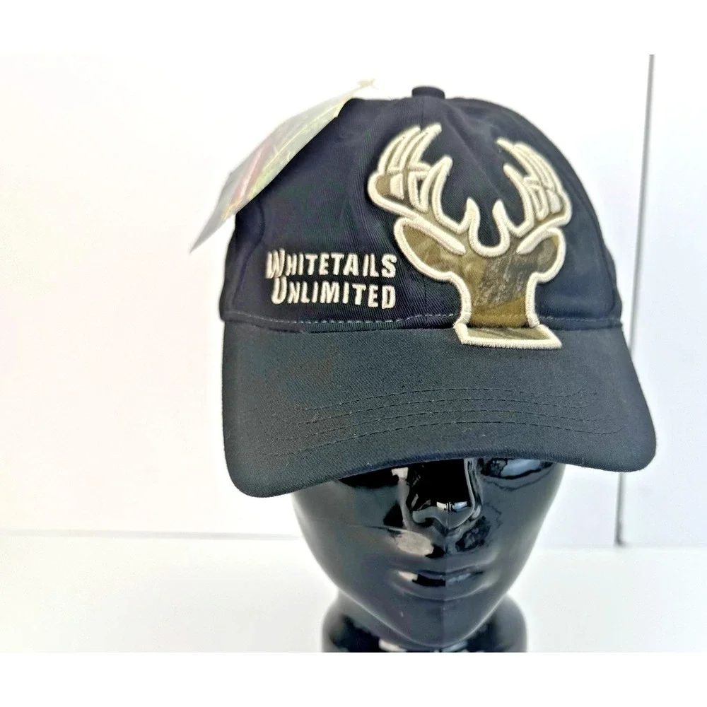 Whitetails Unlimited Hat - 25 Years Anniversary Deer Hunting Cap Black - NWT - Picture 8 of 14